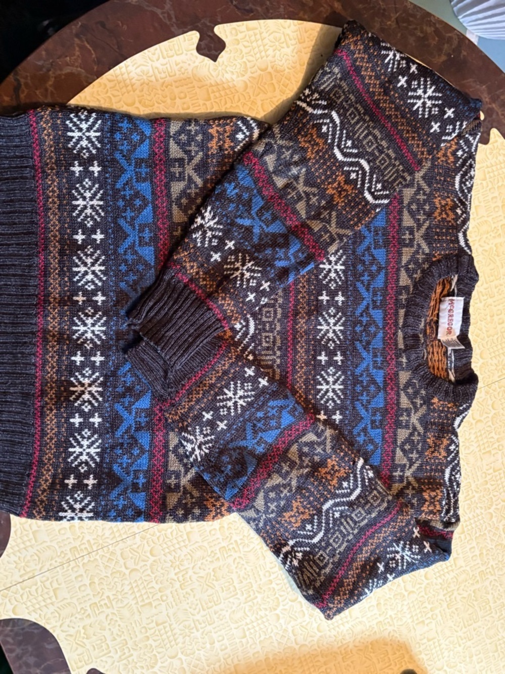 Vintage Classic Fair Isle Crewneck Sweater - Multicolor